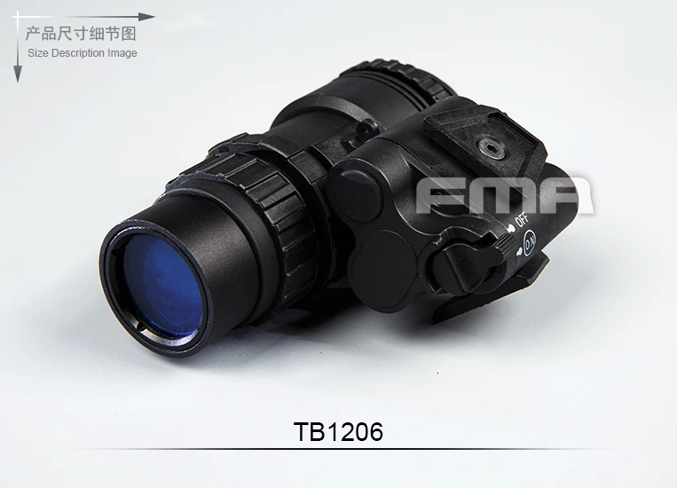 FMA страйкбол Пейнтбол PVS-18NVG ночного видения поддельные черные модели ночного видения очки без функции для охоты шлем TB1206