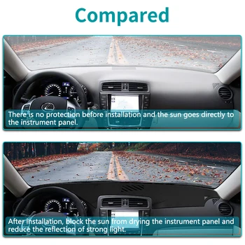 

For Lexus IS250 IS350 2006 - 2011 Accessories Left Driving Leather Car Dashboard Cover Non-Slip Dashmat Dash Mat