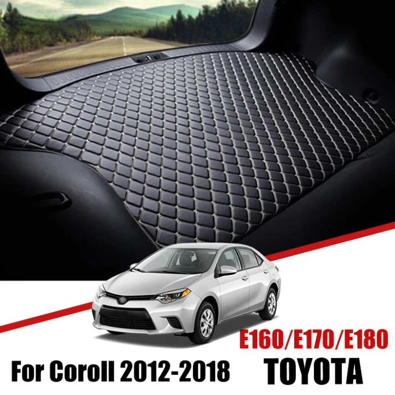 Alfombrilla de cuero para maletero de coche Toyota Corolla 2012, 2013, 2014, 2015, 2016, 2017, 2018, bandeja de carga, cubierta de accesorios coche - AliExpress Automóviles y motocicletas
