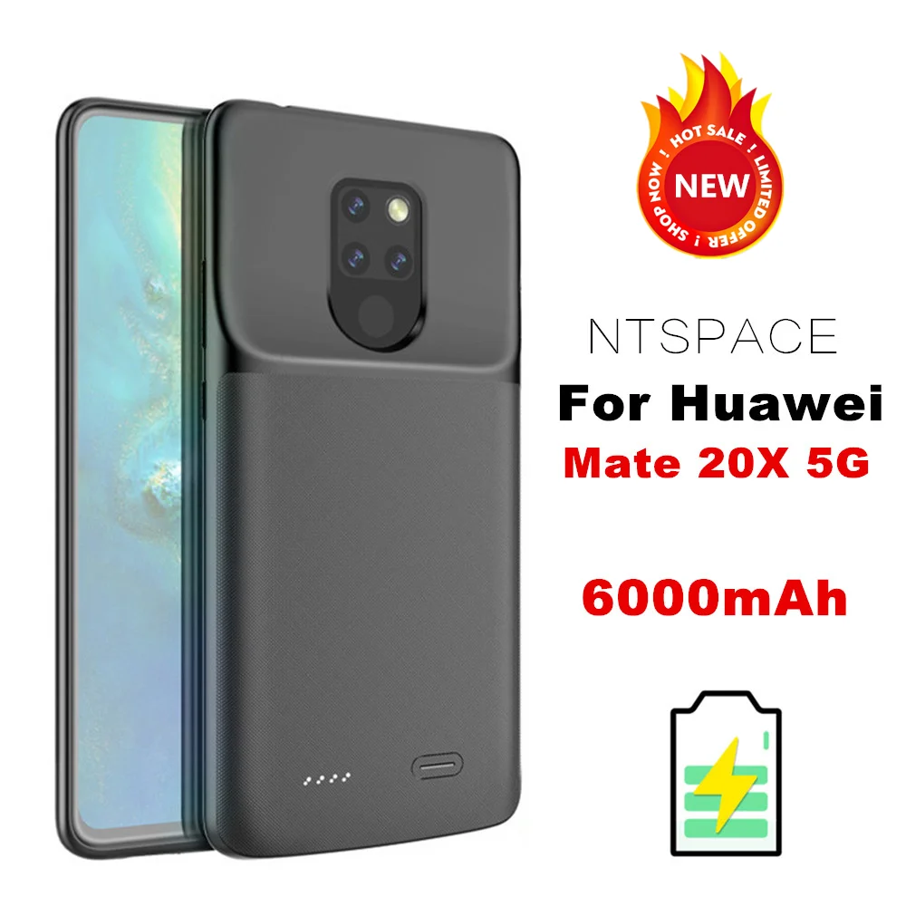 

NTSPACE 6000mAh Ultra Slim Battery Charger Cases For Huawei Mate 20X 5G External Battery Power Bank Pack Charging Cover Case