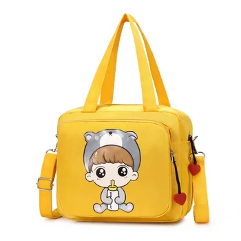 

Diaper bag fashion cartoon mom bag large capacity multifunctional mommy bag high quality Oxford cloth portable diagonal bag cart