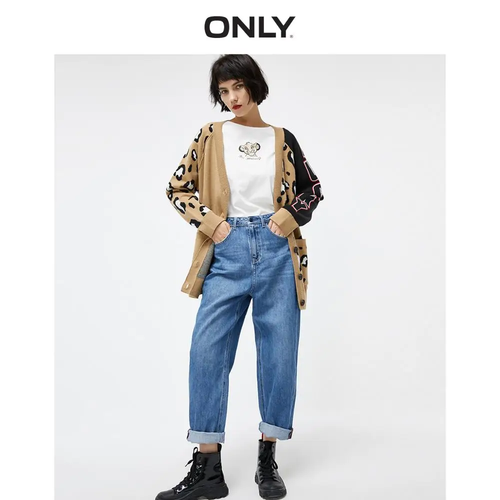 ONLY Women's Straight Fit High-rise Spliced Crop Jeans | 119449557 ONLY Women's Straight Fit High-rise Spliced Crop Jeans | 119449557