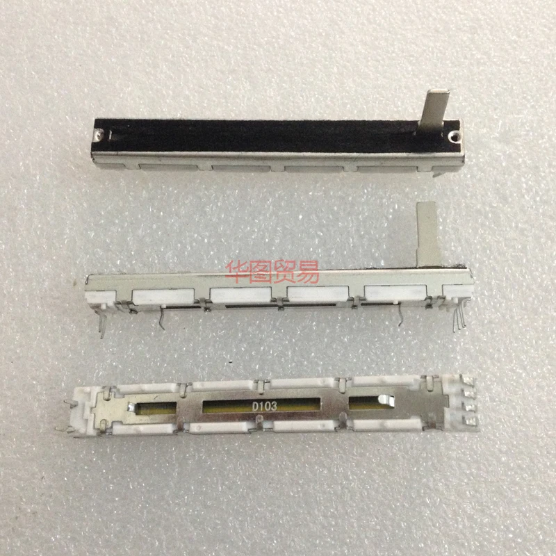 3pcs For BEHRINGER 1622 Soundcraft FOLIO-4 Mixer Straight Slide Potentiometer D10K / Dual Channel Fader White