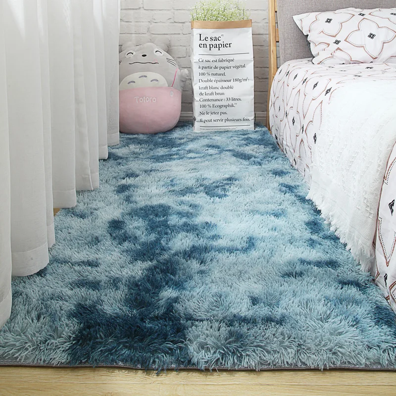 Living room carpet bedroom bedside mat simple modern gray household floor rug soft skin-friendly multi-zone use blanket