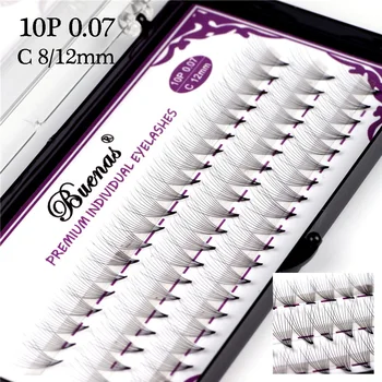 

60pcs Makeup Individual Cluster Mink Eylash Eye Lashes Grafting Fake False Eyelashes 10D Russian Premade Volume Fans Mink Lashes