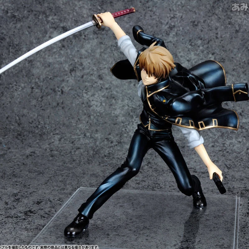 

15cm Anime GINTAMA Okita Sougo Agitation Ver. Action Figure PVC Eraser Head Collection Model Dolls Toys for Gifts