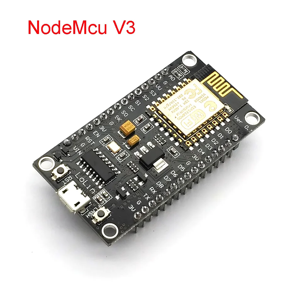 Wireless Module NodeMcu V3 Lua WIFI Internet Of Things Development Board ESP8266 With Pcb Antenna And Usb Port ESP-12E CH340 | Электроника