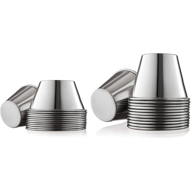 10Pcs Seasoning Dishes Stainless Steel Sauce Cups, Mini Commercial Grade Dipping  Sauce Cups, Individual Condiment Cups