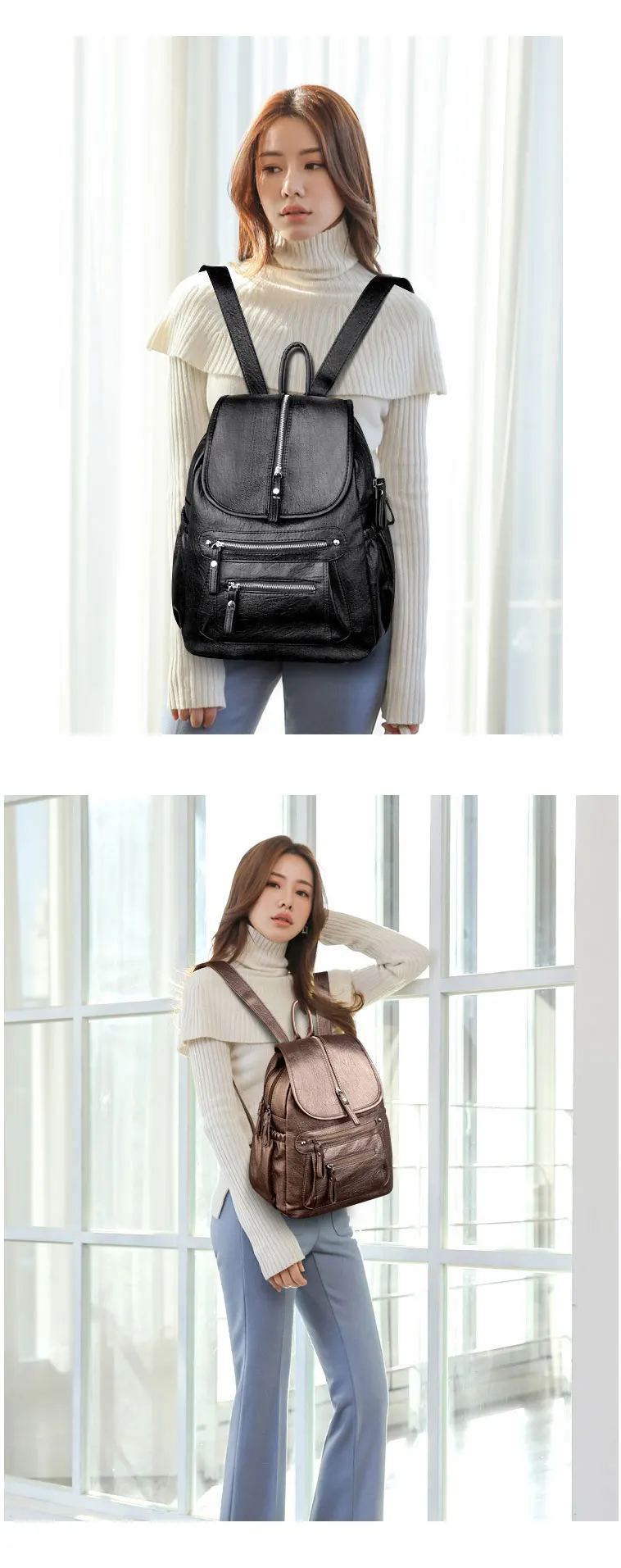 Женский рюкзак высокого качества кожаные модные школьные рюкзаки женские повседневные большие вместительные винтажные сумки на плечо Sac A Dos