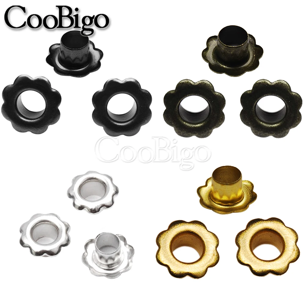 Eyelet Metal Floral Eyelets Scrapbooking Curtains Clothes Belt Shoes Leather Sewing DIY Craft Accessories 4.5mm 200pcs eyelet grommet ring kit eyelet grommet ring grommet eyelet kit screw back eyelets metal eyelet buttons