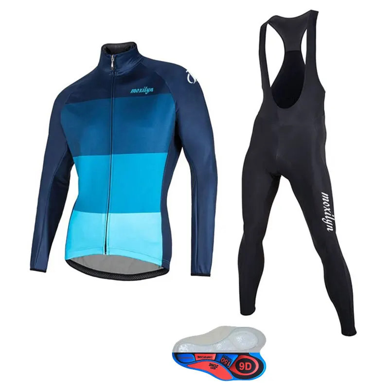 without fleece set 2 Moxilyn одежда для горного велосипеда Ropa Ciclismo, Джерси для велоспорта, Флисовая теплая зимняя одежда для велоспорта, одежда для велоспорта с длинным рукавом - Цвет: without fleece set 2