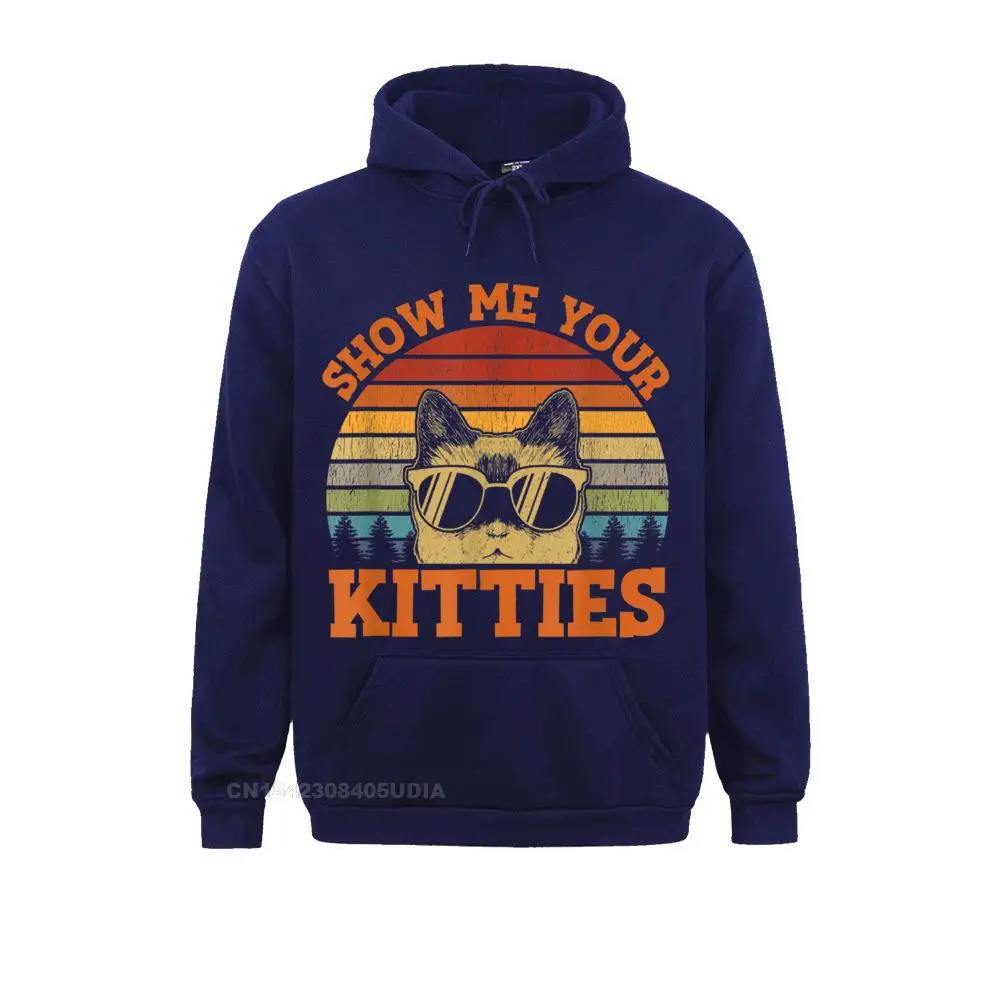  Youth Long Sleeve Show Me Your Kitties Funny Cat Lover Vintage Retro Sunset T-Shirt__B13826 Sweatshirts Birthday Hoodies Classic Clothes Show Me Your Kitties Funny Cat Lover Vintage Retro Sunset T-Shirt__B13826navy