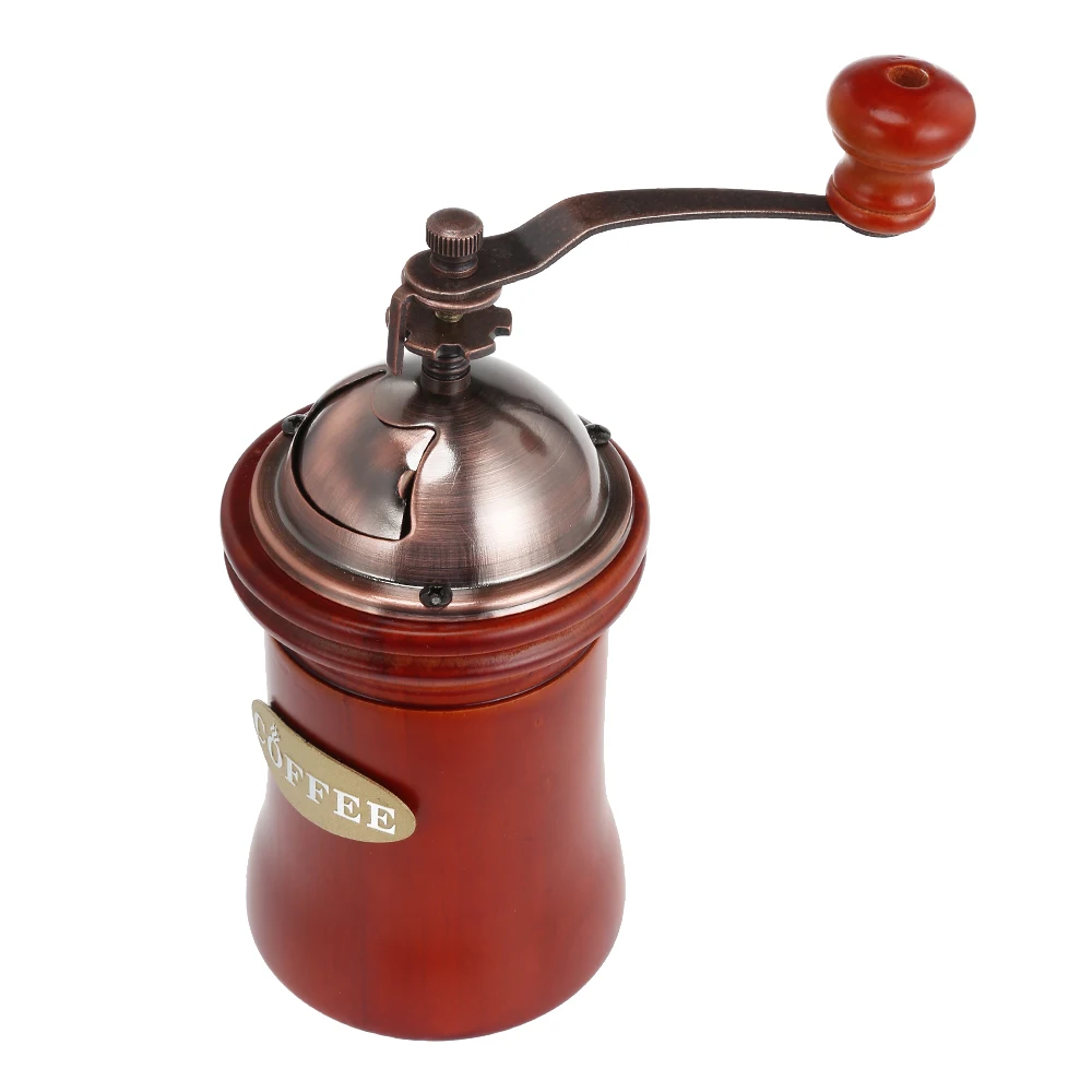  Manual Wooden Coffee Grinder Hand Grinding Machine Retro Style Design Coffee Bean Food Pepper Mills - 4000367505621