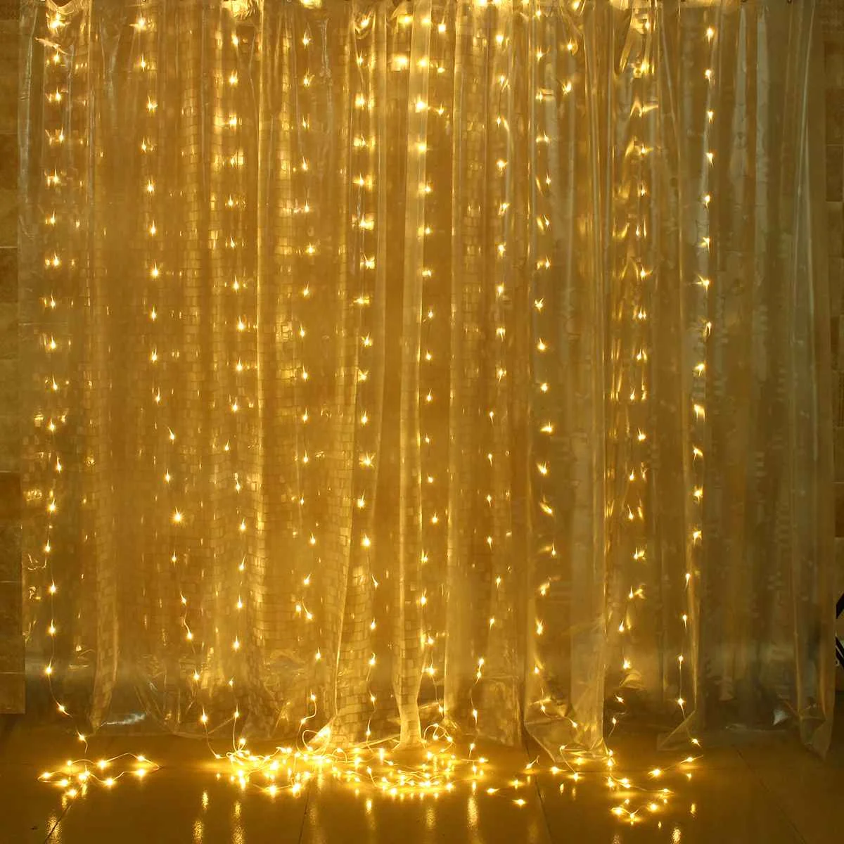 

3M*3M 300LED Fairy String Curtain Light with Remote Controller for Garden Wedding Christmas Party Decor EU US Plug AC100-240V