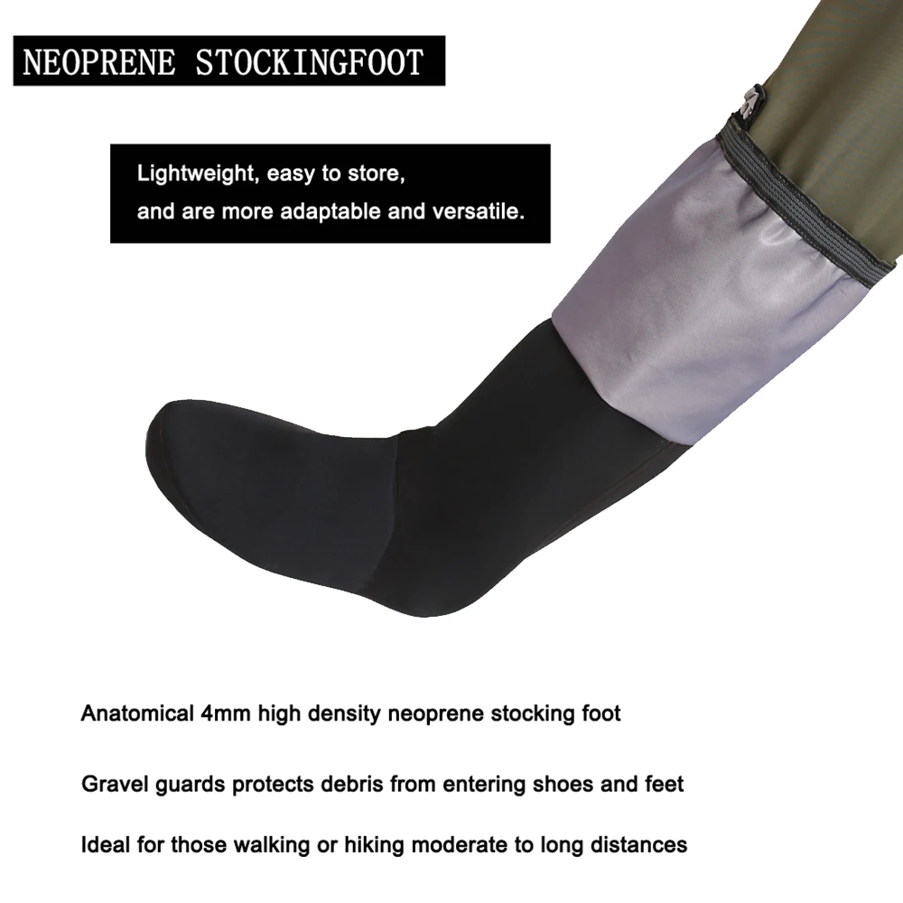 Fly Fishing Waders 5-Layer Zippered Chest Waders