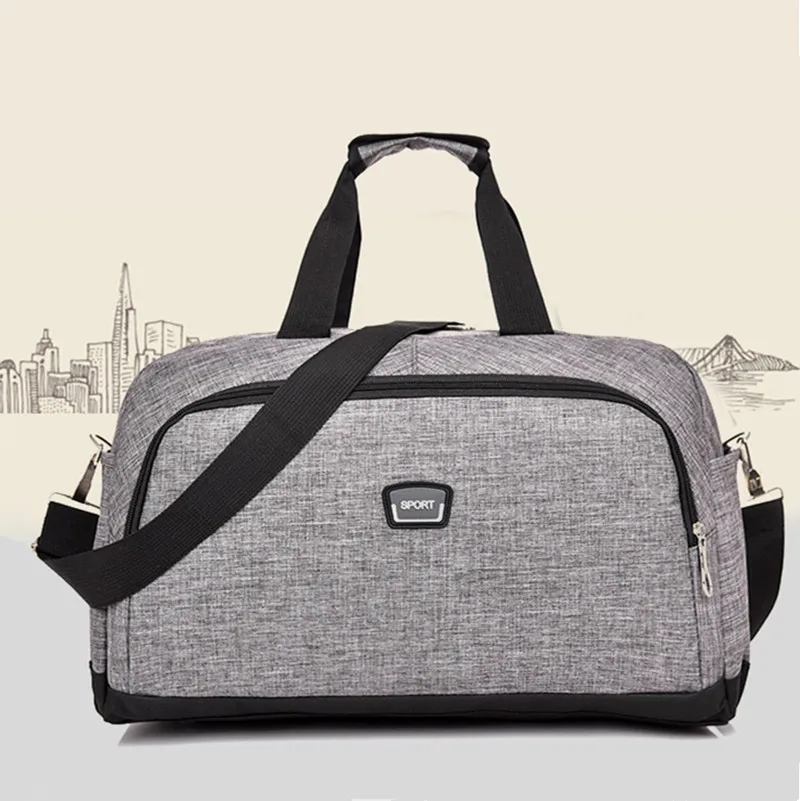 

Large Capacity Men Hand Luggage Travel Duffle Bags Canvas Travel Bags Weekend Shoulder Bags Multifunctional Overnight Duffel Bag
