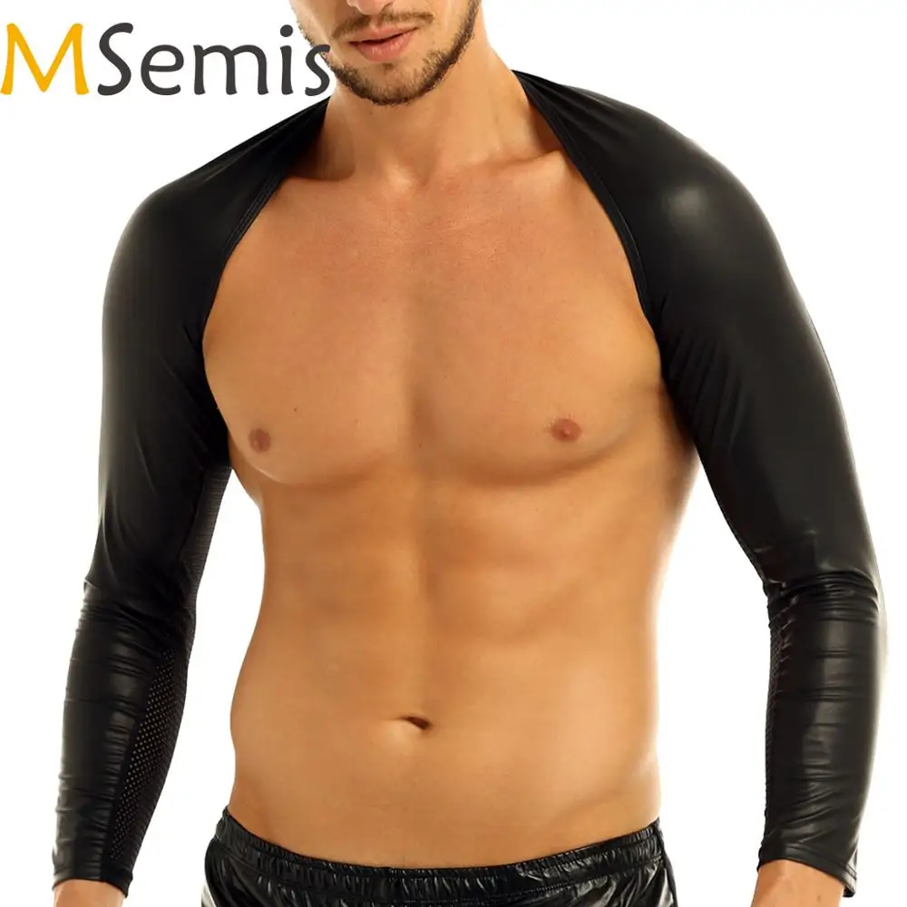 Соблазнительное нижнее белье MSemis Клубная одежда мужской топ из искусственной