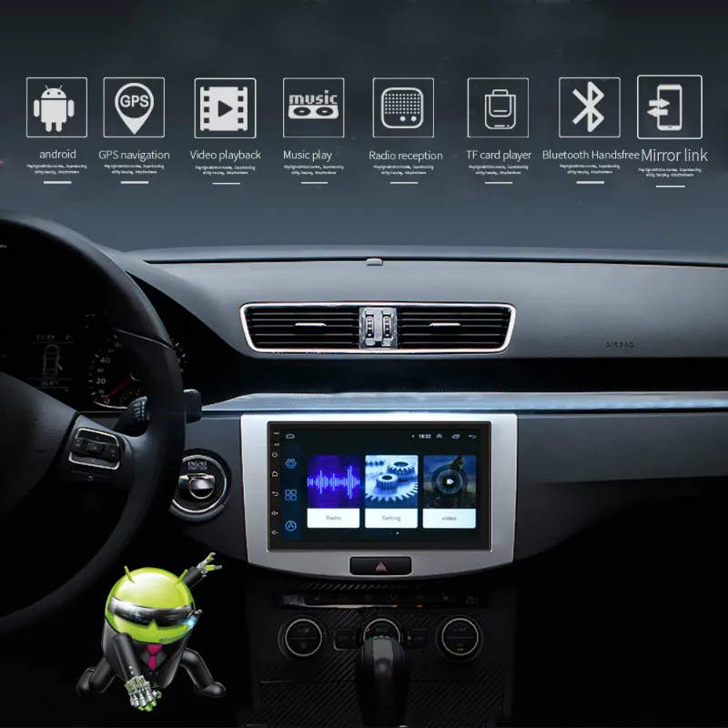 Автомагнитола Essgoo, автомагнитола на Android, автомагнитола, 1 Din, Центральная мультимидия, видеоплеер, без Dvd, Automotivo, универсальная Gps навигация