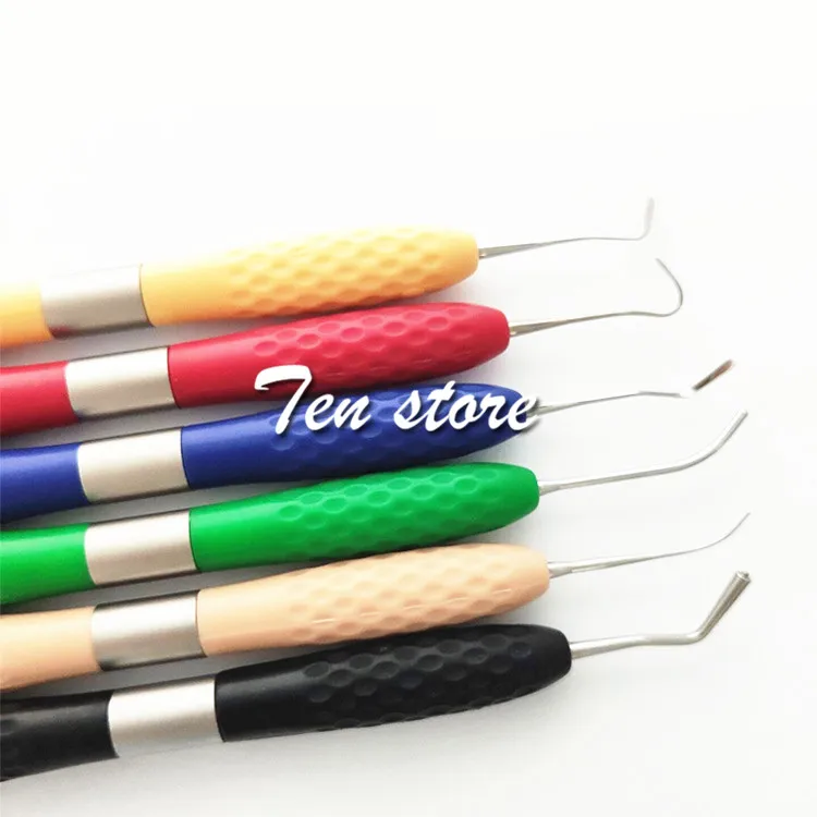 Composta de Enchimento de Enchimento de Resina Dental Resina Cabeça Definir Grosso Conjunto Alça Restauração Instrumento 6pcs 6 Enchimento De Resina Cabeça Definir Grosso conjunto