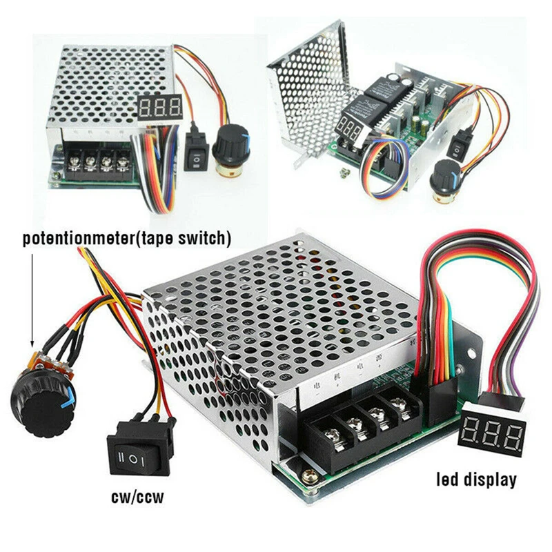 DC10-55V 100A 5000 Вт Реверсивный двигатель постоянного тока регулятор скорости PWM контроль мягкого запуска