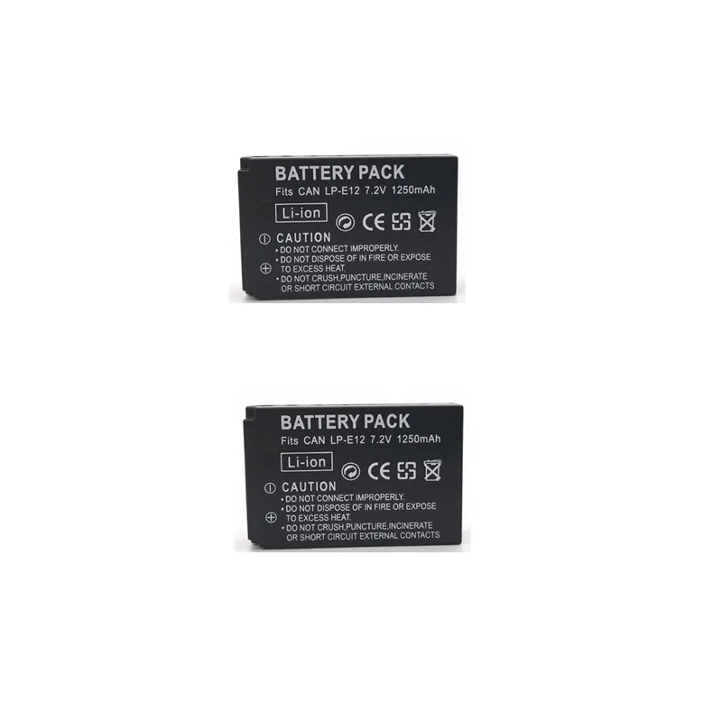 1pcs 1250mah Lpe12 Lpe12 Lp E12 Camera Batteries For Canon Eos 100d