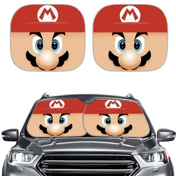 

INSTANTARTS Cute Cartoon Character Prints 2pcs Side Window Car Sun Shades Stylish Car Accessories Auto Windshield Sunshades