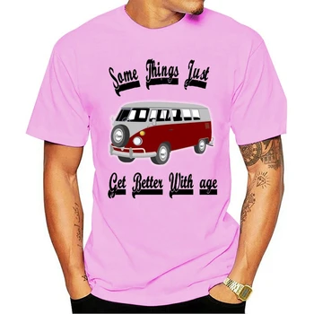 

Germany Classic Car Campervan Mini Bus Better With Age Short Sleeve Men 100 % Cotton Tee Shirt For Men Custom Tee Shirt