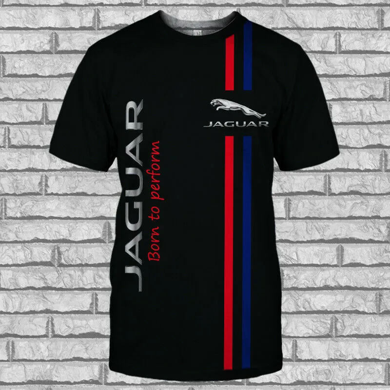 Men's Jaguar Logo 3D Print T shirt Kids Summer Outdoor Sport Short