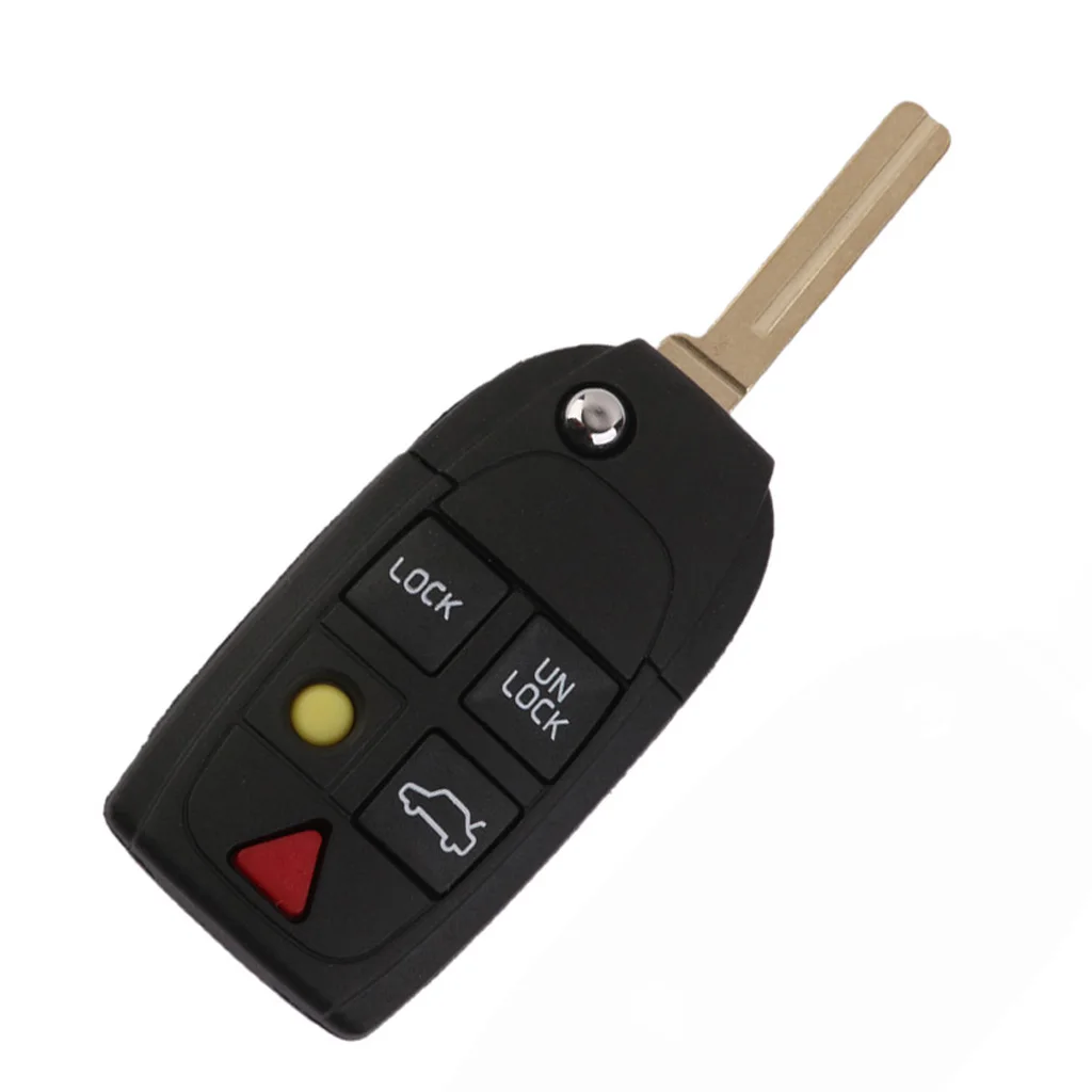 Replacement 5 Button Remote Flip Key Shell Case FOR VOLVO S60 S80 XC90 Car Car Accessories