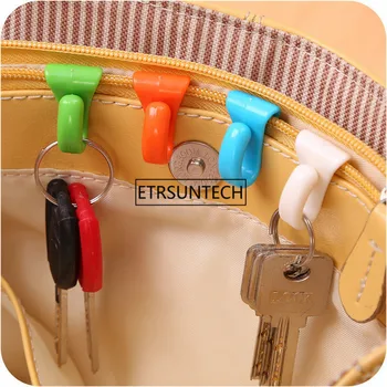 

300sets Plastic S Shaped Hanger Hook key Holder Hanger Handbag Clasp key Holder Hooks Home Storage