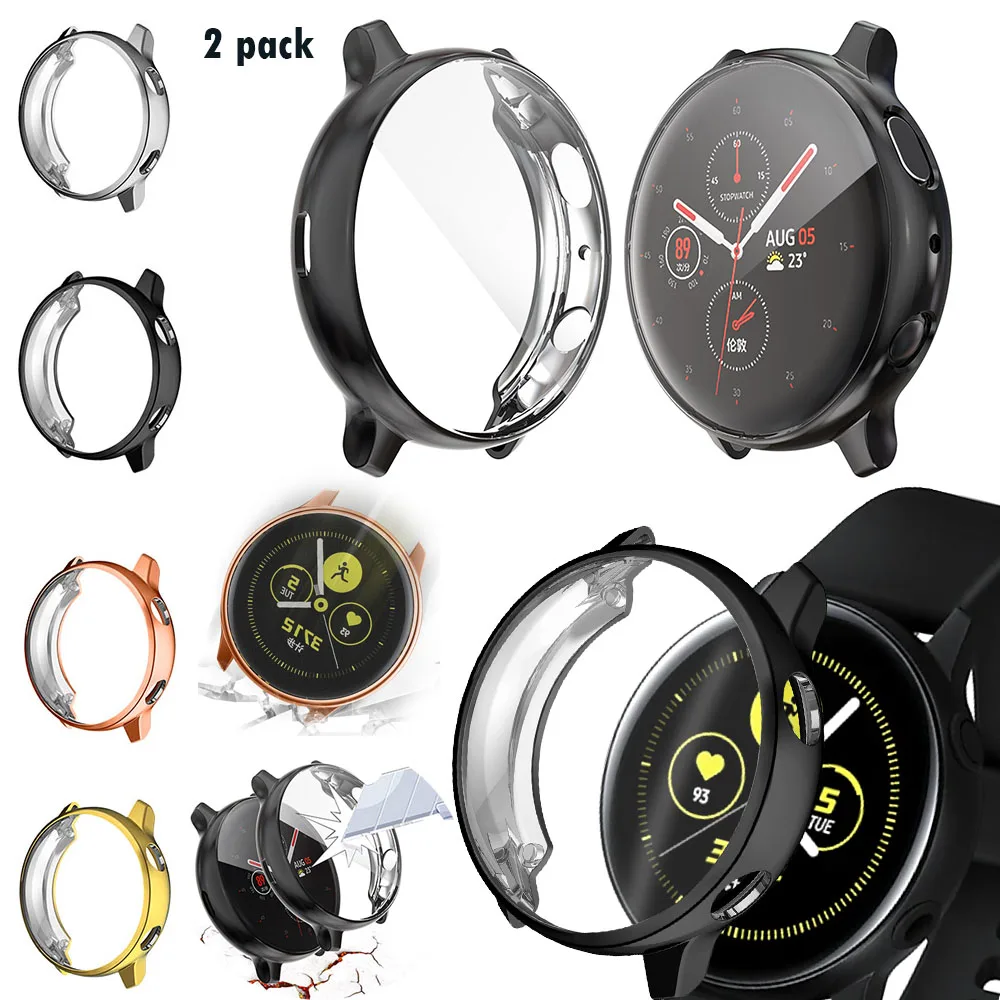 

Силиконовый защитный чехол для Samsung Galaxy Watch Active 2 44 мм 40 мм аксессуары для Galaxy active TPU полный защитный чехол для экрана