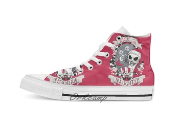 

Scary Santa Custom Casual High Top lace-up Canvas shoes sneakers Drop shipping