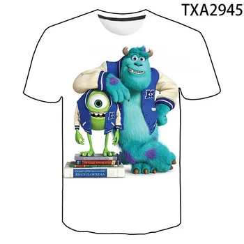 

2020 Summer Casual Short Sleeve T shirt Film Monster inc Men Women Children Fashion 3D Printed T-shirt Boy Girl Kids Cool Tops