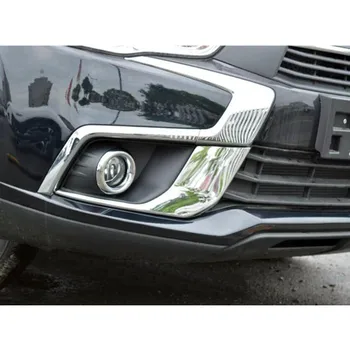 

For Mitsubishi ASX 2016 2017 2018 Chrome Front fog light Upper Eyelid cover Trims Car-styling