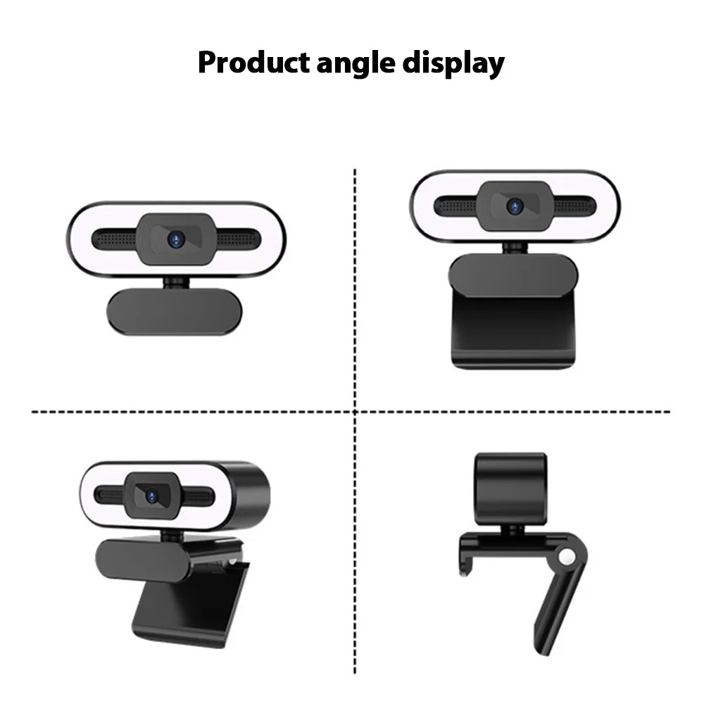 Câmera de Vídeo da Câmera de Rede do Usb Apropriada para Jogos de Streaming 1080p com Luz do Anel Webcam Conferências Windows hd pc Mac 9 de vídeo da câmera de rede do