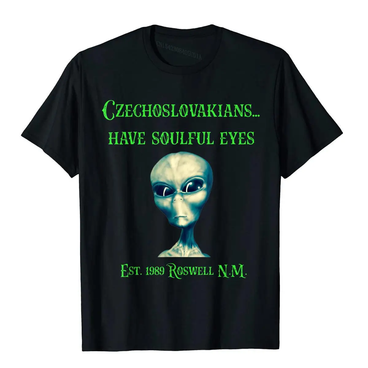 Alien Czechoslovakians Eyes Roswell NM Funny Shirt Geek T__B13089black