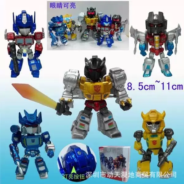 

Dynamic tian man to Variable X Jingang Cute Robot Luminescent Garage Kit Decoration Model