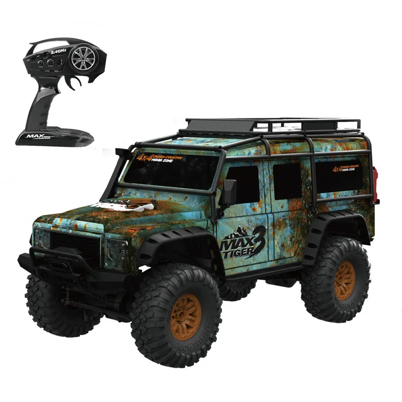 

1/10 2.4G 4WD Rc Car 2 Battery HB Toys Proportional Control Retro Vehicle w/ LED Light RTR Model Remote Control Kid Toy jepp car
