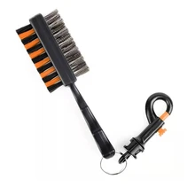 

Golf Club Brush Golf Rod Putter Portable Short Handle Double Sided Groove Cleaner Cleaning Brush Set for Golf Club Aid