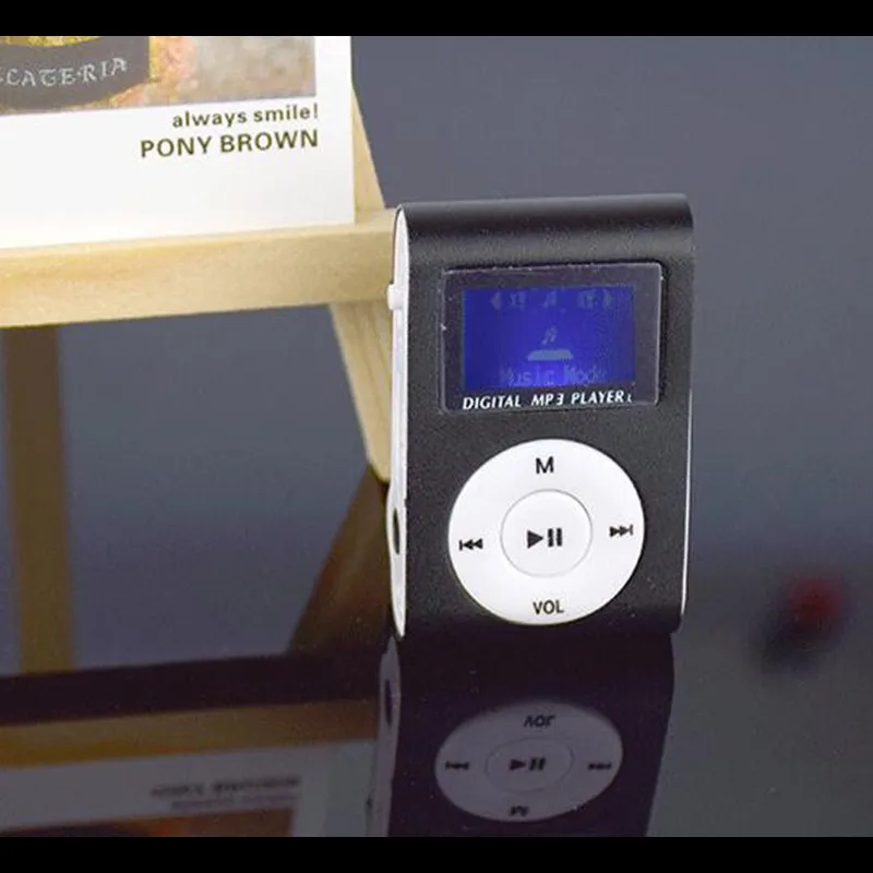 20p! MP3 плеер с ЖК экраном и зажимом из сплава внешний вставленный слот для карты Micro