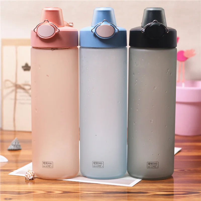 

Korea's Large-capacity Frosted Sports Water Bottle with Scale Outdoor Fitness Kettle Summer Personality Portable Drinking Bottle