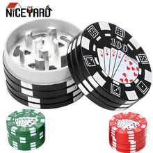 NICEYARD 3-слойный покерный чип, резак для специй и сорняков, аксессуары для сигарет, гаджет, травяной измельчитель табака, резак NICEYARD 3-слойный покерный чип, резак для специй и сорняков, аксессуары для сигарет, гаджет, травяной измельчитель табака, резак