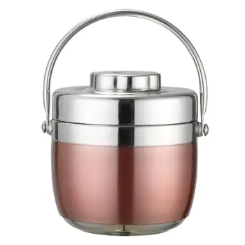 

1Pc Lunch Box 4-tier Portable Stainless Steel Heat Preservation Bento Box Food Container for Picnic School