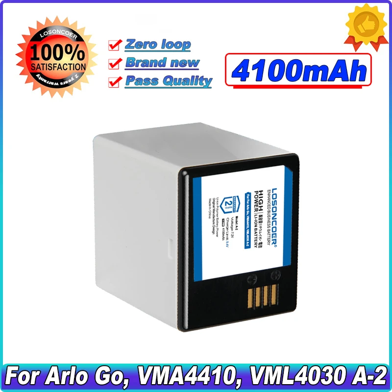 

4100mAh Battery For Arlo Go, VMA4410, VML4030 A-2 Camera Batteries