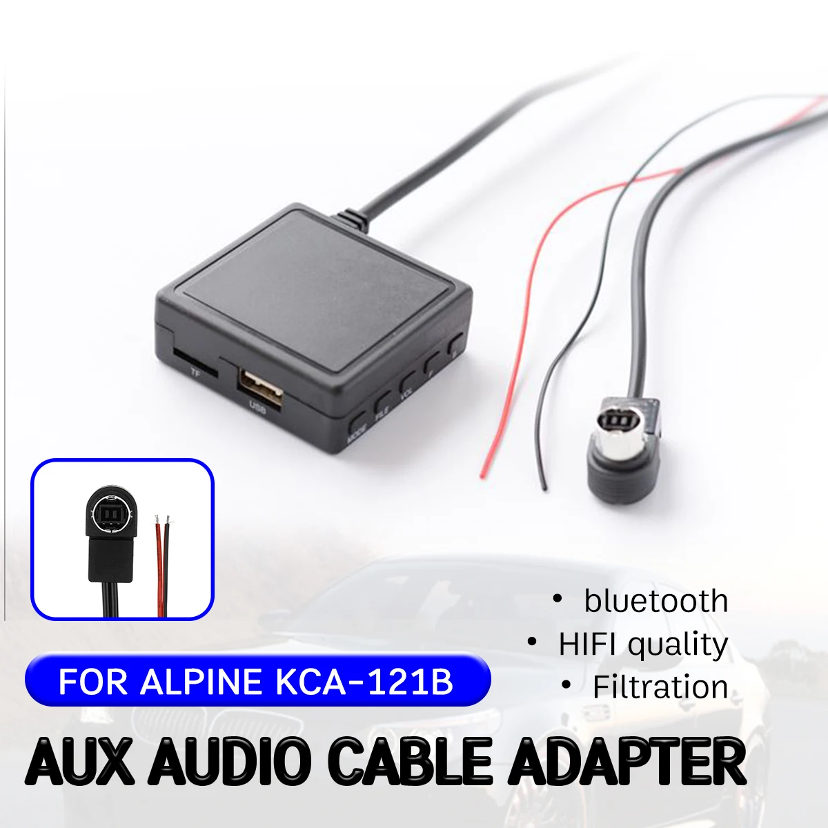 Bluetooth Aux Receiver Cable With Usb,microphone Handsfree Aux Adapter
