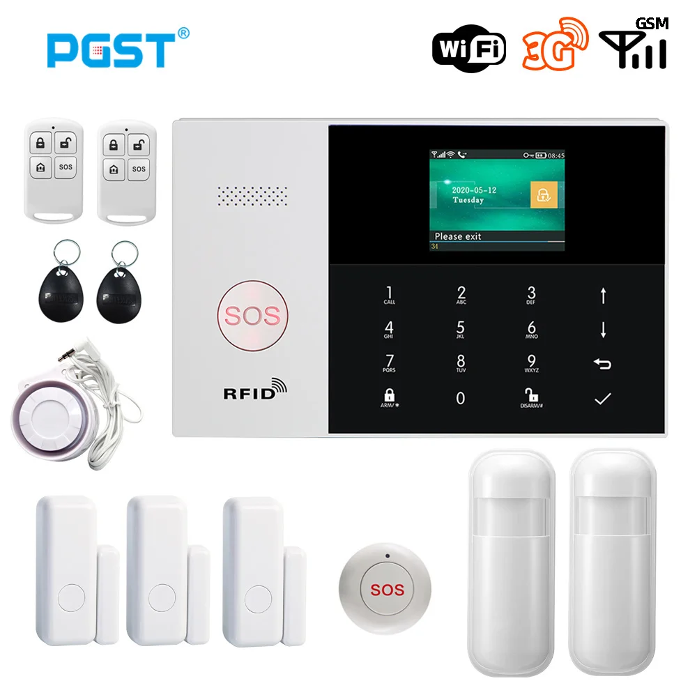 Alarme maison sans fil GSM GPRS système d'alarme APP télécommande RFID carte 
