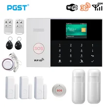 3G WIFI GPRS Cartão SIM SMS RFID APP Controle Remoto Top Sem Fio da Segurança Home Sistema de Alarme de Incêndio em Casa Com sistema de Alarme por voz