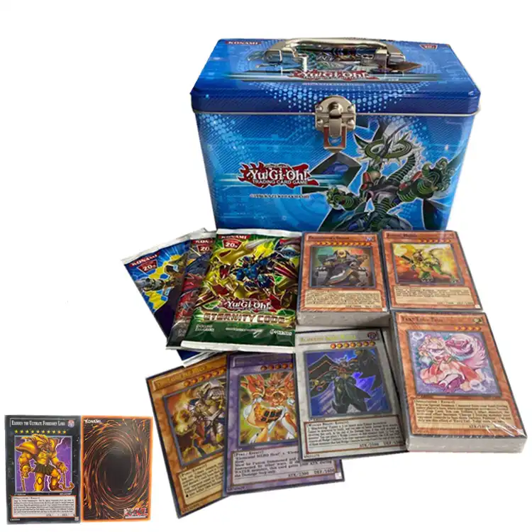 遊戯王126個非反復自作英語カード鉄ボックスバージョンブルー目ホワイトドラゴンダーク魔法カードフラッシュカード Game Collection Cards Aliexpress
