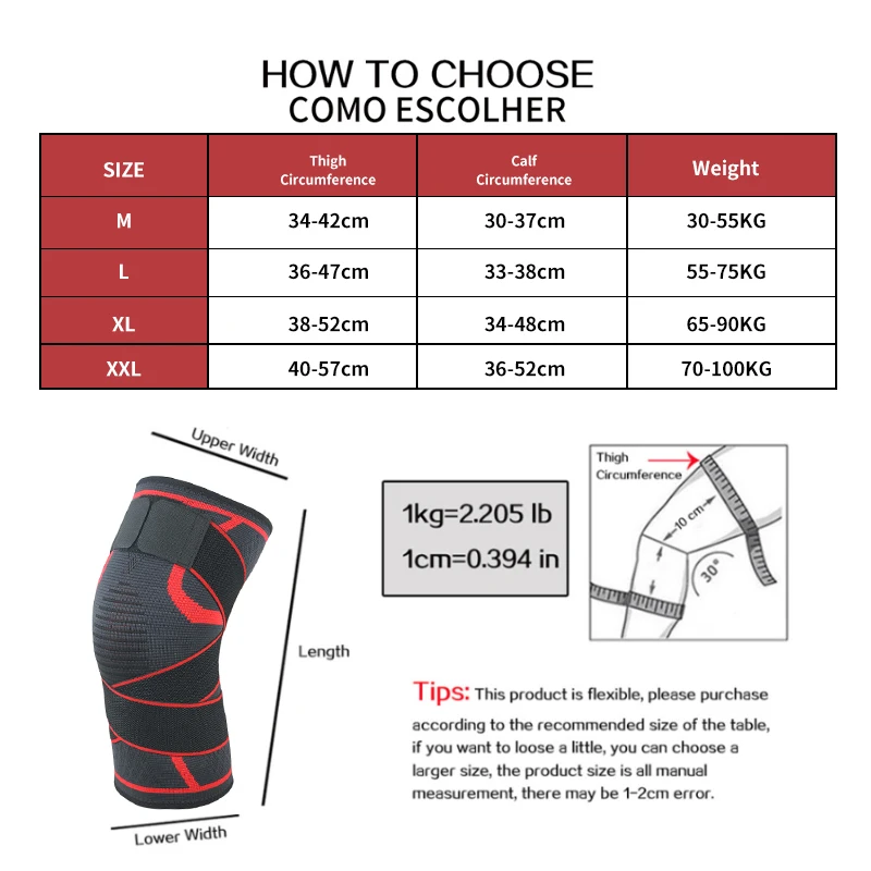 SKDK 1PCS Sports Knee Pad Men Pressurized Elastic Knee Pads Support Fitness Gear Basketball Volleyball Brace Protector Crossfit