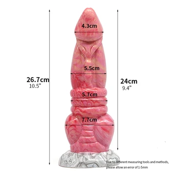 YOCY Huge Anal Toy For Male Red Dragon Fantasy Dildo With Suction Cup Big Knot Butt Plug Women Anus Masturbate Sexohop Products 3